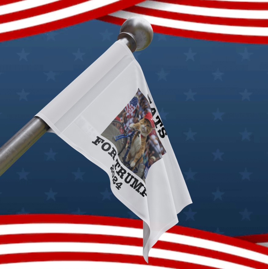 Cats For Trump 2024 Flag