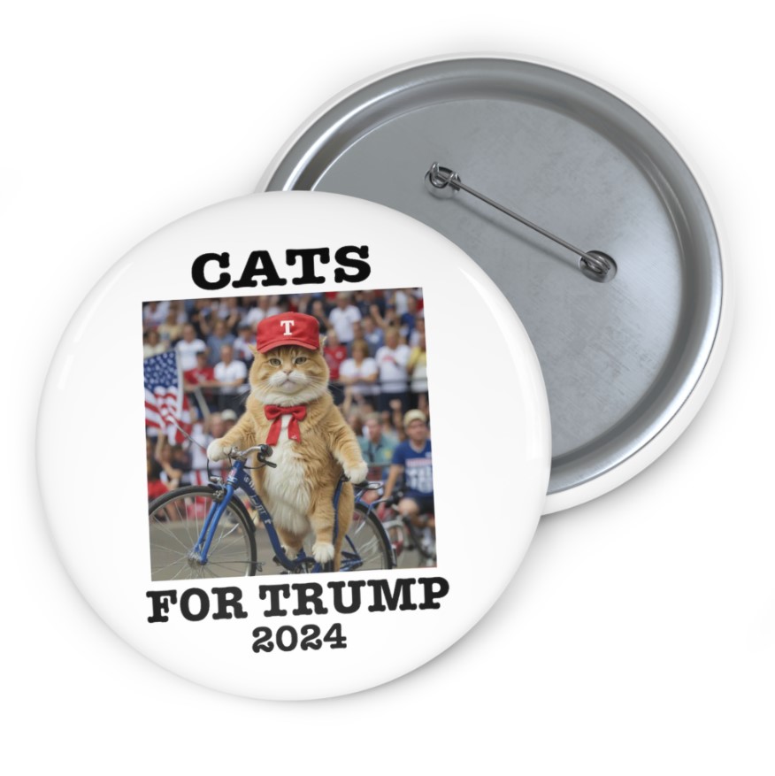 Cats For Trump 2024 Button