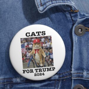 Cats For Trump 2024 Button