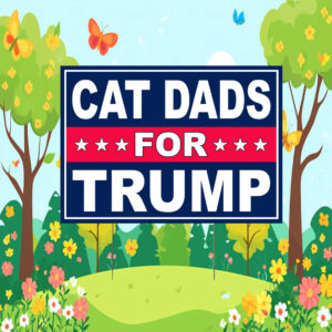 Cat Dads For Trump Yard Sign