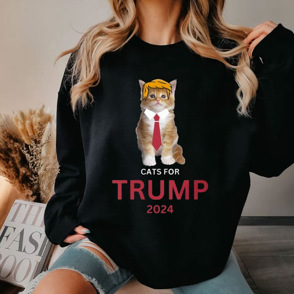 Cat Trump 2024 T-Shirt, Cute Political Humor Tee Shirt