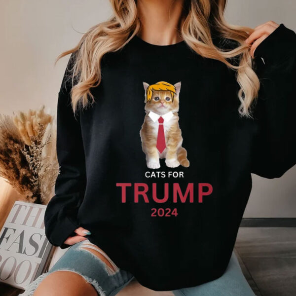 Cat Trump 2024 T-Shirt, Cute Political Humor Tee Shirt