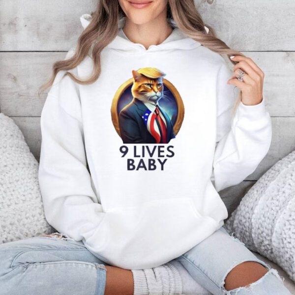 Cat with Trump Hair Nine Lives Baby Shirt