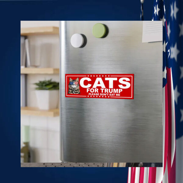 Cats For Trump Car Magnet, Make Pets Safe Again 2024 Magnet Sticker