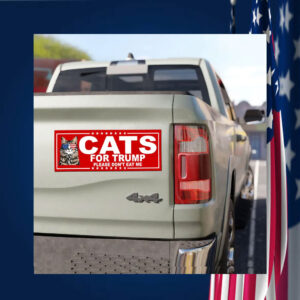 Cats For Trump Car Magnet, Make Pets Safe Again 2024 Magnet Sticker