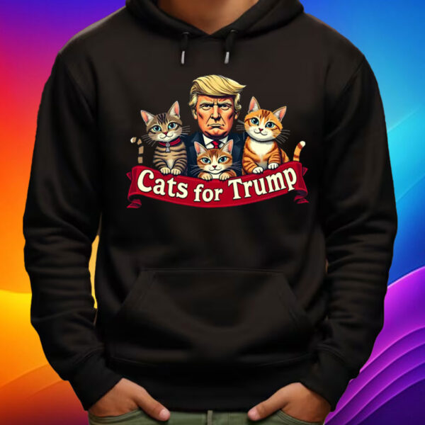 Cats For Trump Shirt, Funny Cat Trump 2024 Support Shirt