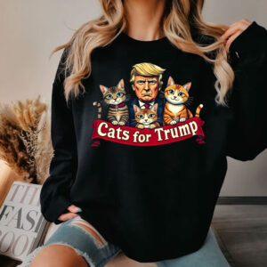 Cats For Trump Shirt, Funny Cat Trump 2024 Support Shirt