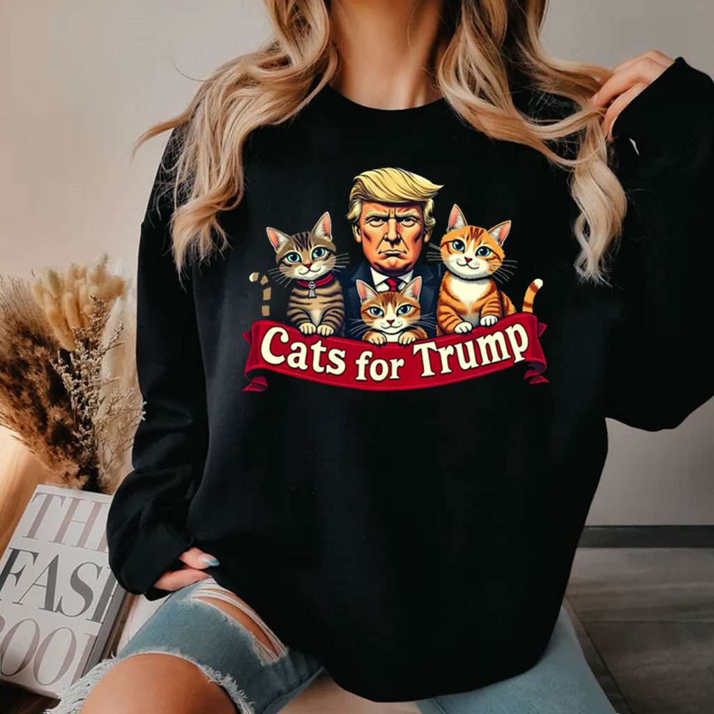 Cats For Trump Shirt, Funny Cat Trump 2024 Support Shirt