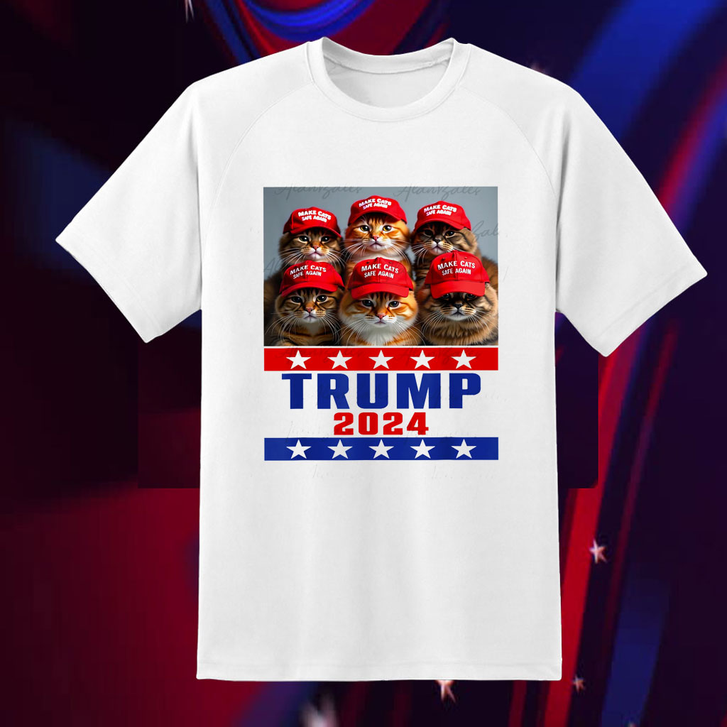 Cats for Trump 2024 Shirt, Make Pets Safe Again Shirt