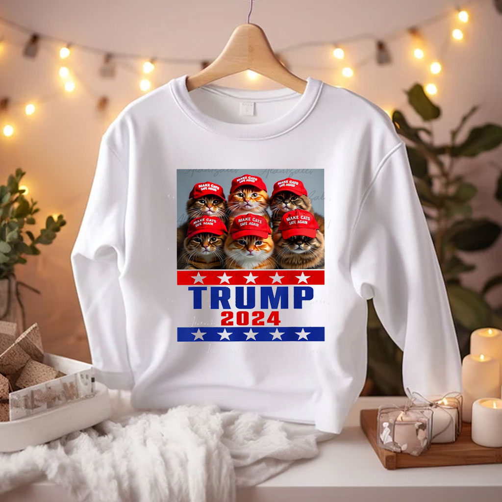 Cats for Trump 2024 Shirt, Make Pets Safe Again Shirt