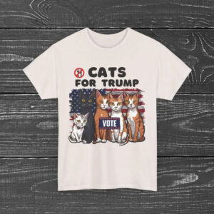 Cats for Trump T-Shirt 2024 Donald Trump for Cat Lovers