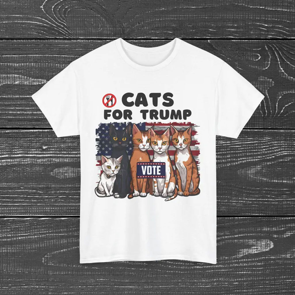 Cats for Trump T-Shirt 2024 Donald Trump for Cat Lovers