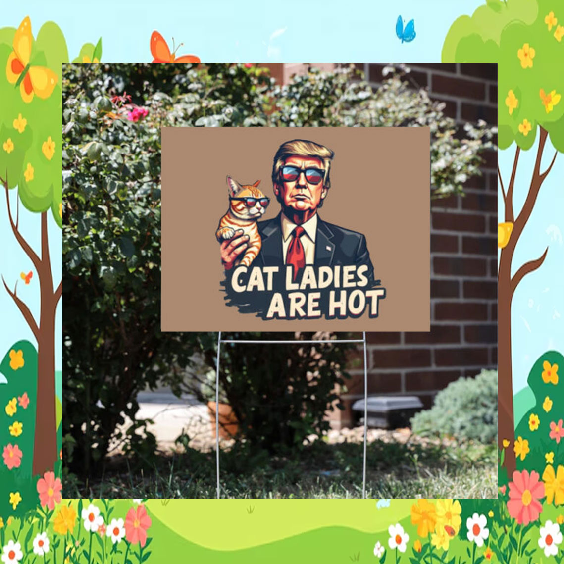 Childless Cat Ladies For Trump 2024 Election Yard Sign