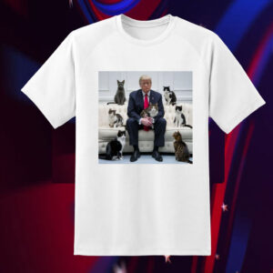 Cute Cats on Sofa With Trump Shirt Unique Cat Dad Shirt