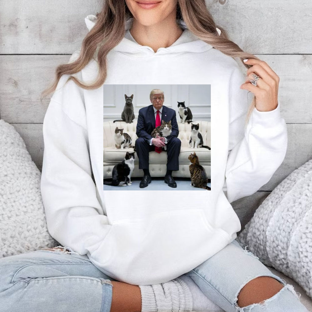 Cute Cats on Sofa With Trump Shirt Unique Cat Dad Shirt