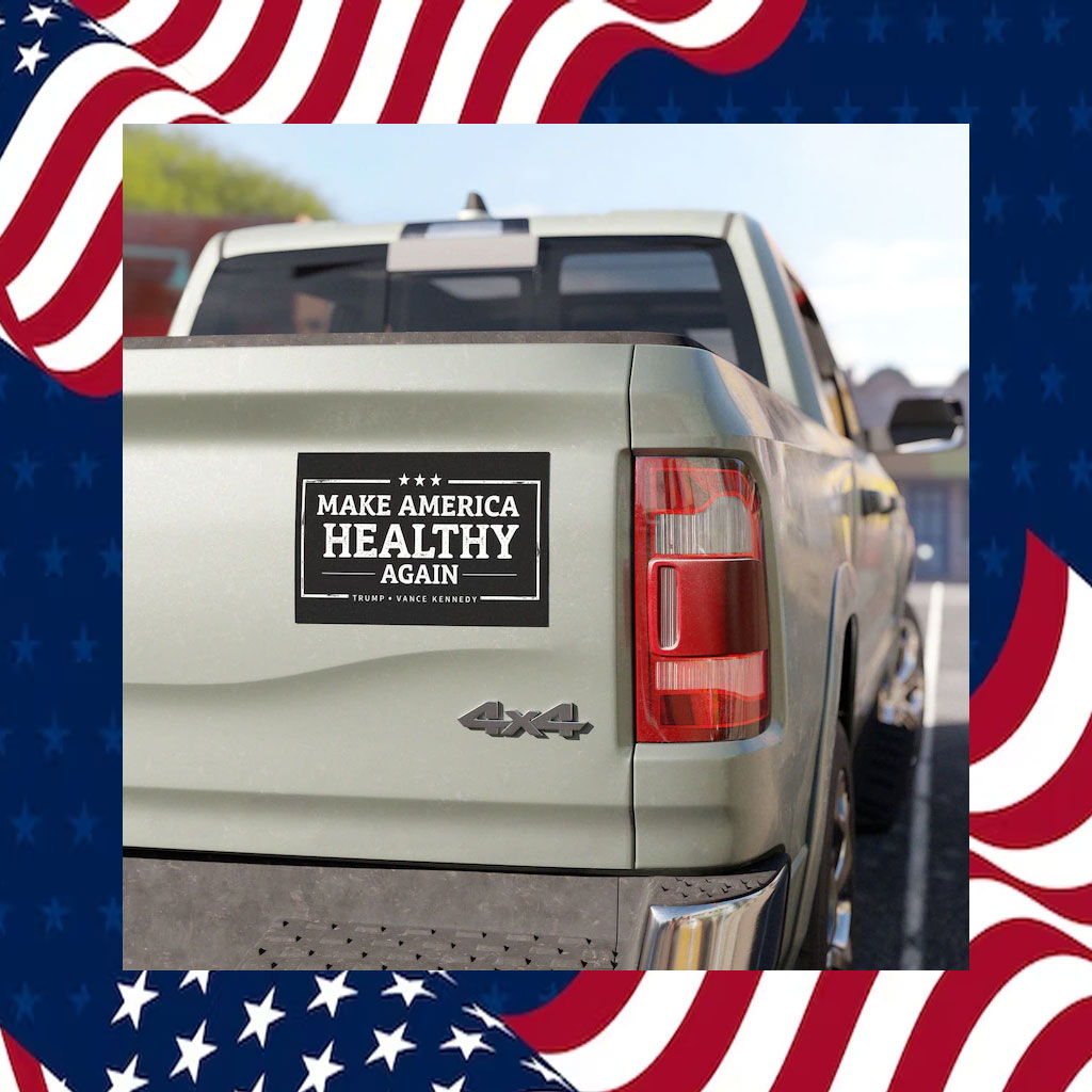 Make America Healthy Again Magnet, MAHA Truck Car Black Magnetic Bumper Sticker