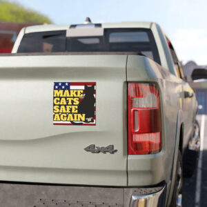 Make Cats Safe Again Car Magnet Pro Trump 2024