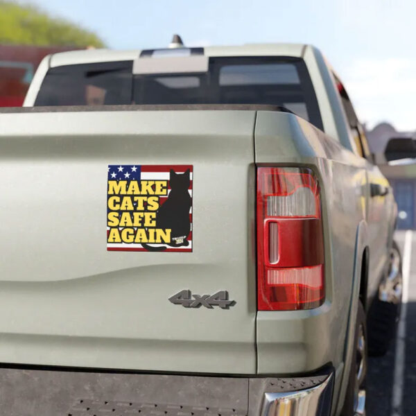 Make Cats Safe Again Car Magnet Pro Trump 2024