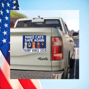 Make Cats Safe Again Magnet, Trump Vance 2024 Car Magnet