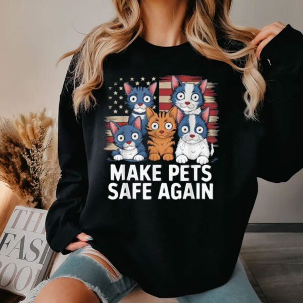 Make Pets Safe Again Debate Trump Harris Eating the Dogs Cat Shirt