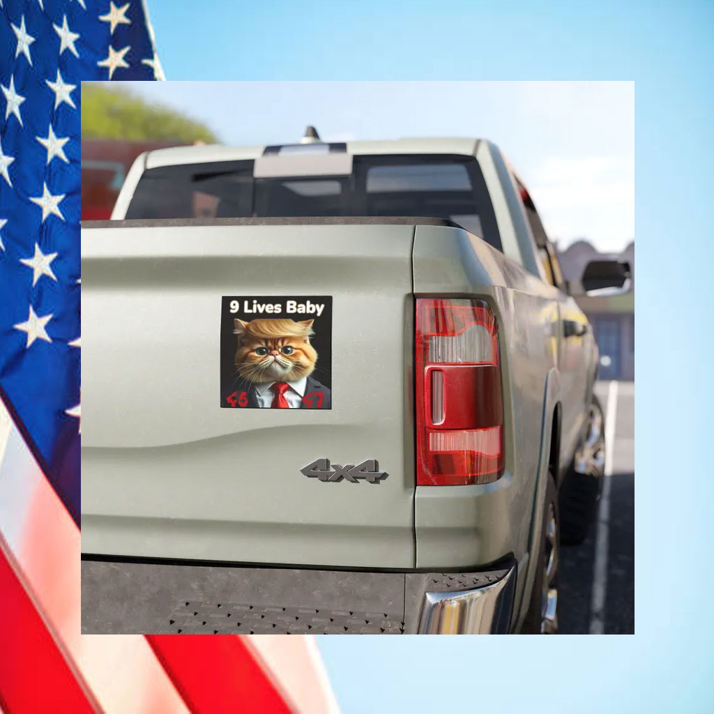 TRUMP Car Magnets 9 Lives Baby Car Magnet