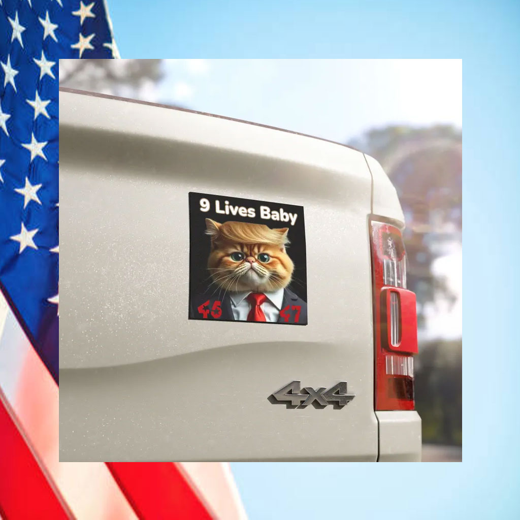 TRUMP Car Magnets 9 Lives Baby Car Magnet