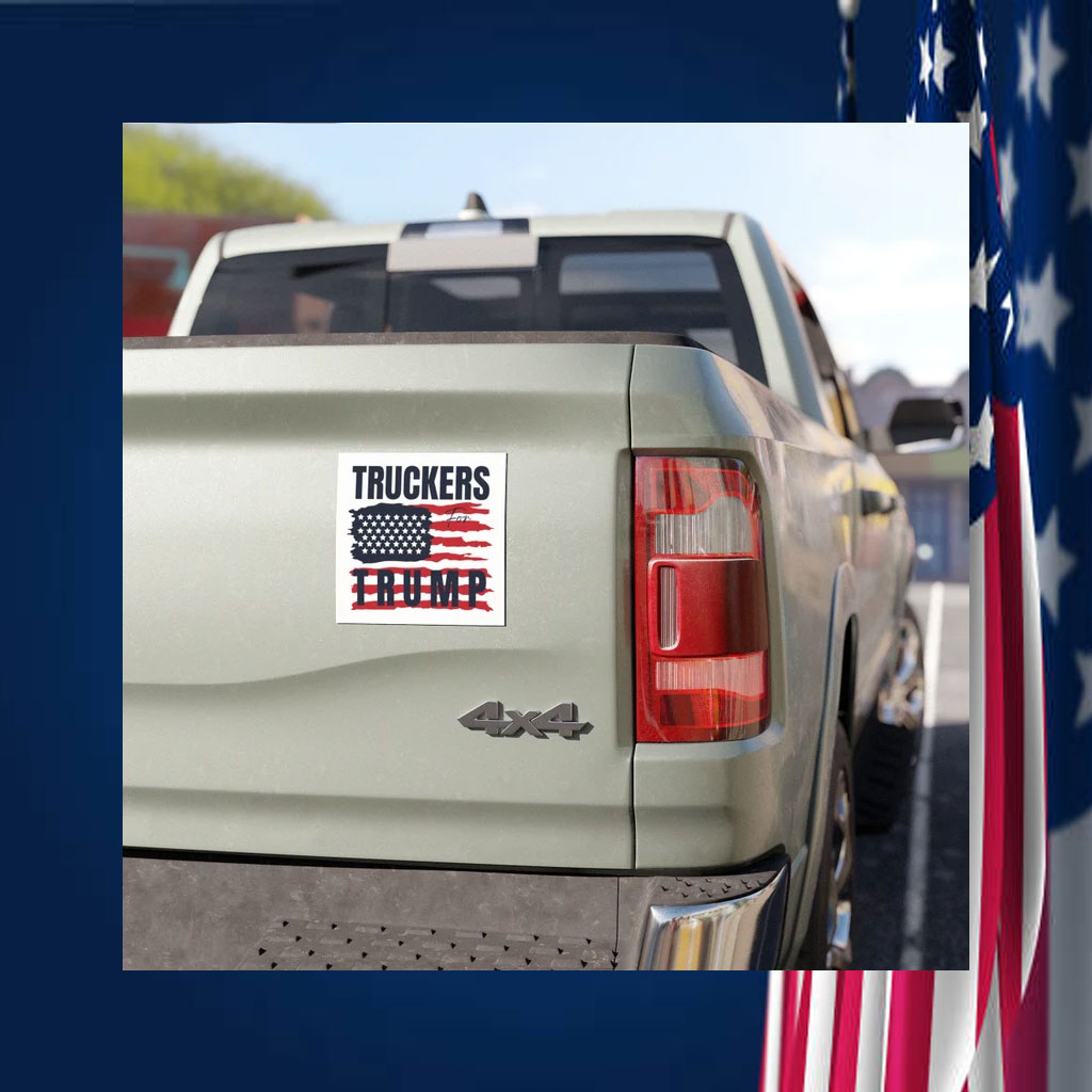 Truckers For Trump Car Magnet