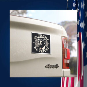 Trump 2024 Flag Sticker, In Trump We Trust Gift