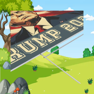 Trump 2024 For President USA American Flag Yard Sign