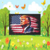 Trump 2024 Plastic Yard Sign- MAGA Trump USA Flag