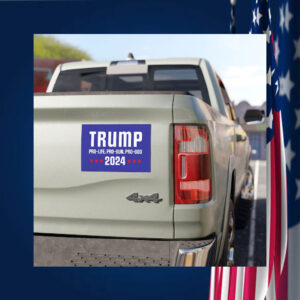 Trump 2024 Pro-Life Pro-Gun Pro-God Car Magnet
