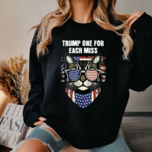 Trump One For Each Miss Funny Patriotic Cat USA Humor Shirt