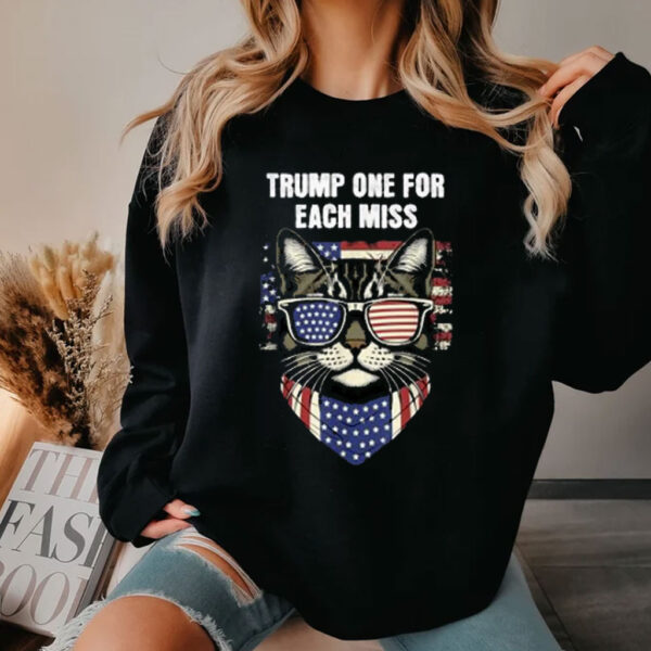 Trump One For Each Miss Funny Patriotic Cat USA Humor Shirt