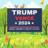Trump Vance 2024 Lawn Sign, Yard Decor, USA Election 2024