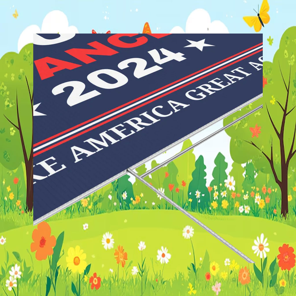 Trump Vance 2024 Lawn Sign, Yard Decor, USA Election 2024