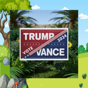 Trump Vance 2024 Presidential Election Plastic Yard Sign