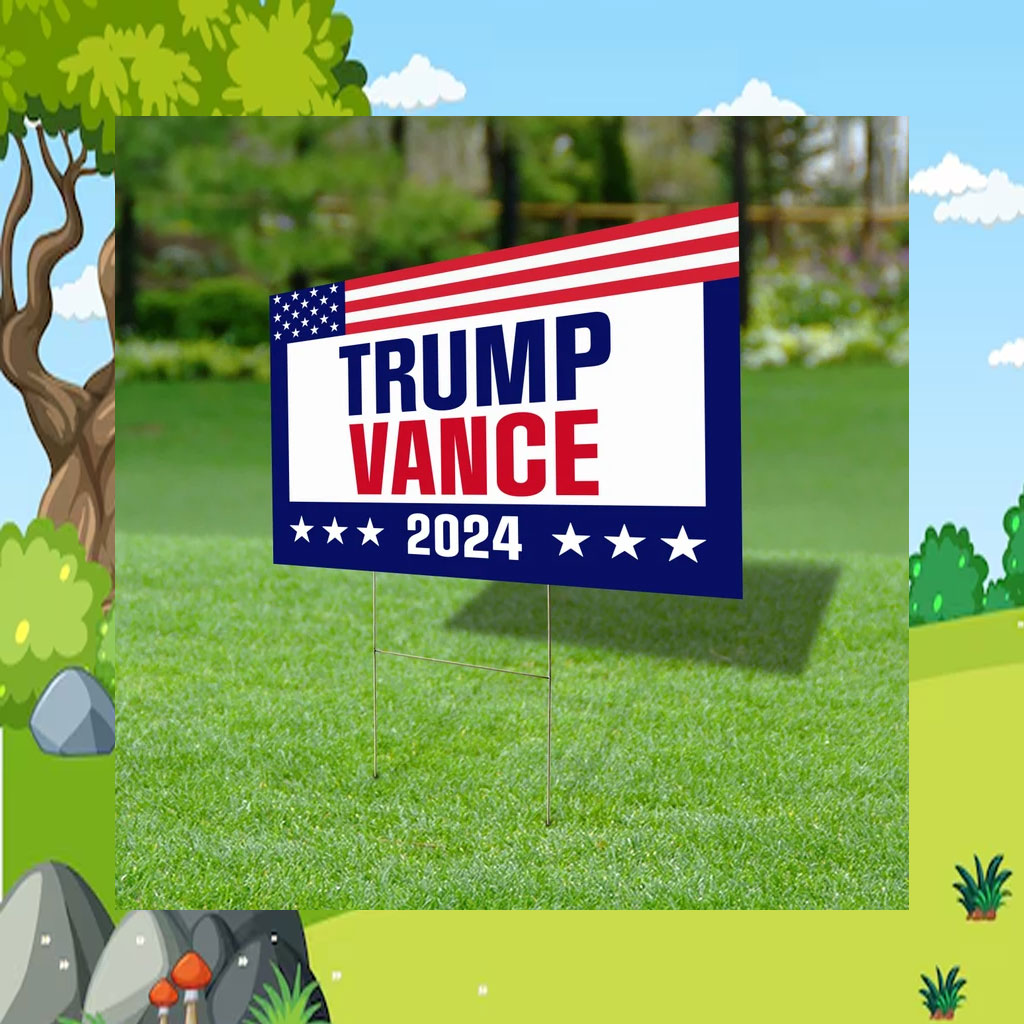 Trump Vance 2024 Yard Sign, President Election 2024 Yard Sign