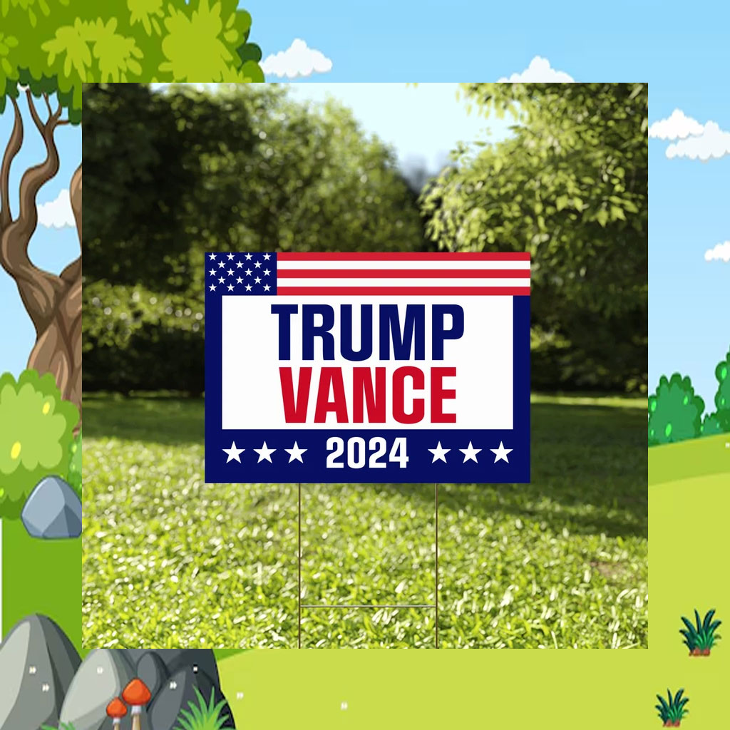 Trump Vance 2024 Yard Sign, President Election 2024 Yard Sign