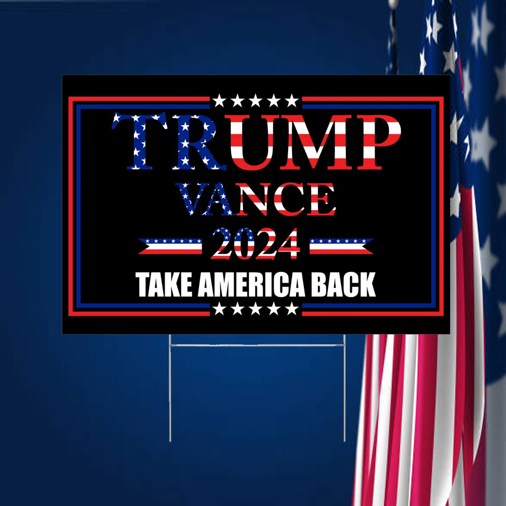 Trump Vance USA 2024 Yard Sign