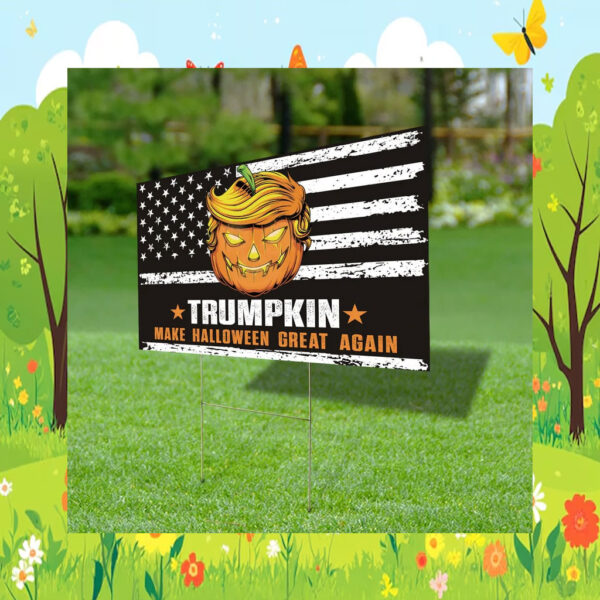 Trumpkin Garden Yard Sign, Halloween Trump Yard Sign