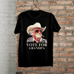 Vote for Grandpa Trump 2024 Election Conservative America Shirt