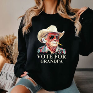 Vote for Grandpa Trump 2024 Election Conservative America Shirt