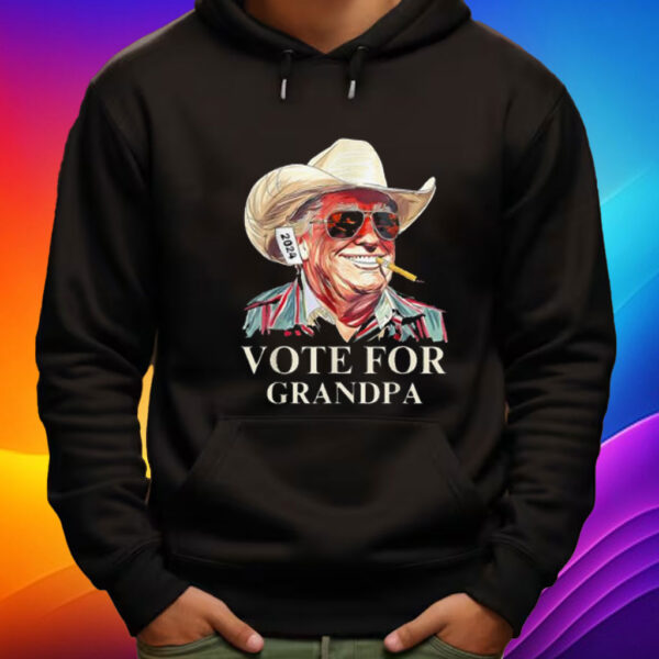 Vote for Grandpa Trump 2024 Election Conservative America Shirt