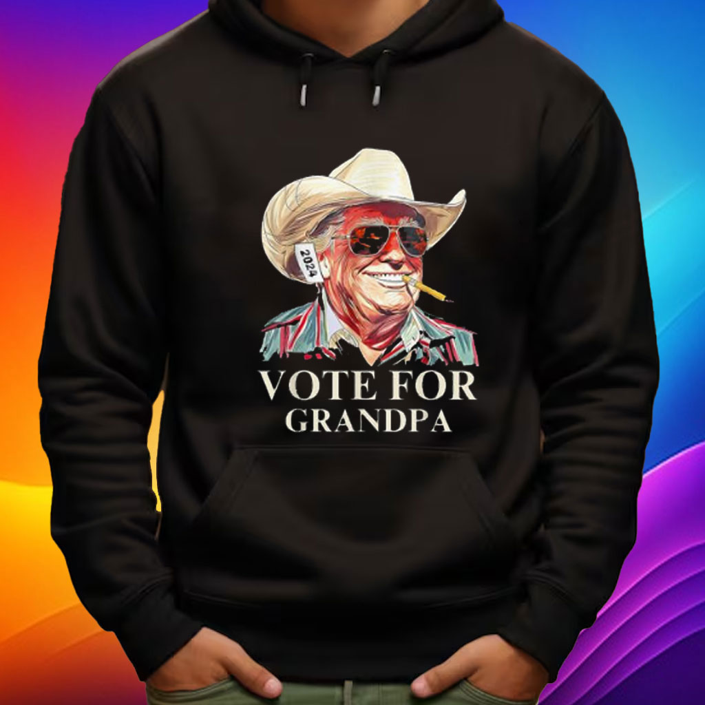 Vote for Grandpa Trump 2024 Election Conservative America Shirt
