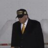 BLACK AND GOLD MAGA HAT