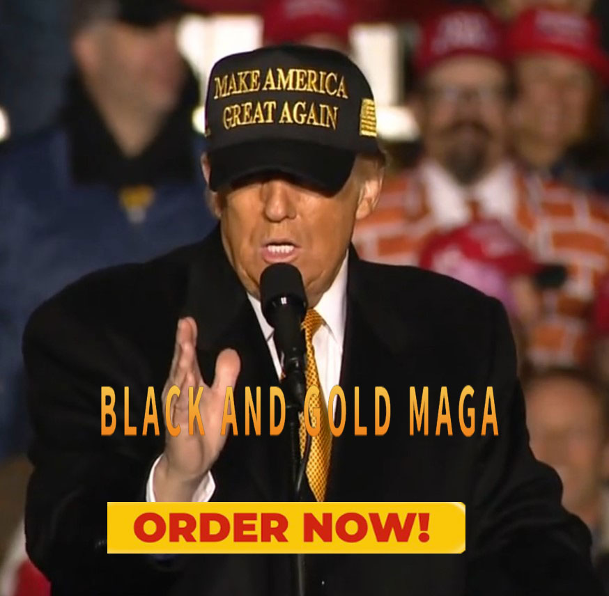 TRUMP BLACK AND GOLD MAGA HAT