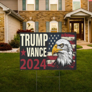 Donald Trump JD Vance 2024 Eagle Design Yard Sign