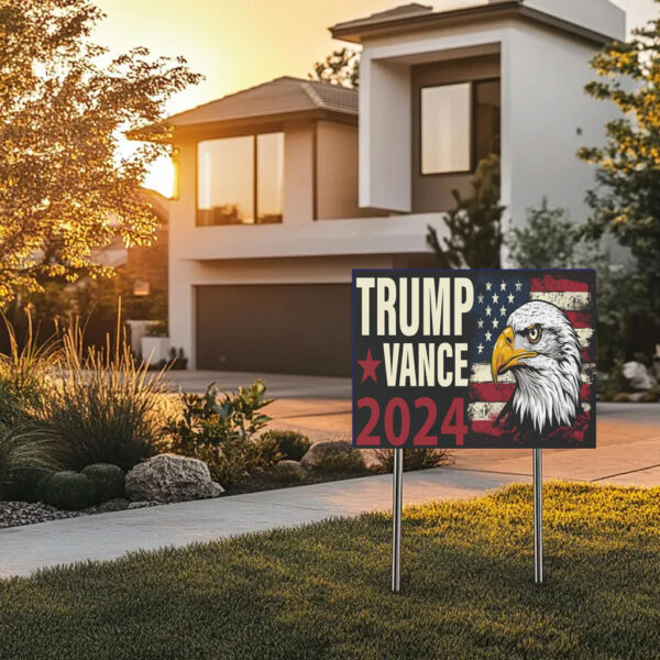 Donald Trump JD Vance 2024 Eagle Design Yard Sign