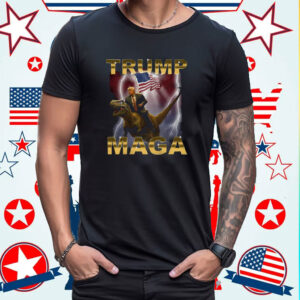 Donald Trump Riding Dinosaur T-Shirt MAGA Shirt