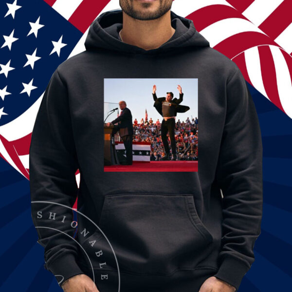 Elon Musk Is Literally Jumping For Joy To Support Donald Trump Shirt